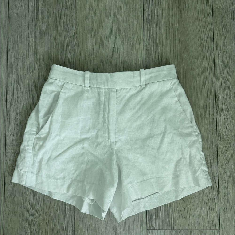 Abercrombie White Linen Shorts